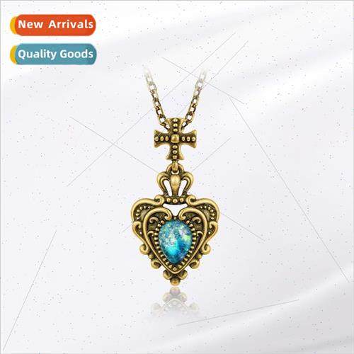 Monologue Atlantis Vintage Yellow Gold Heart Pendant Necklac