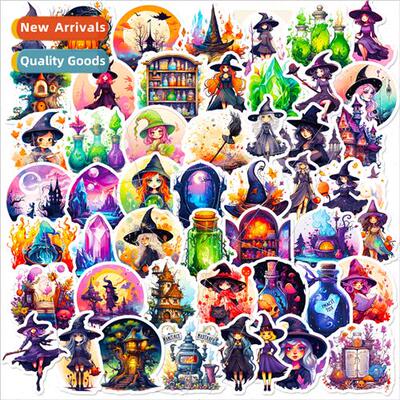 New 50 Halloween Day Stickers Magic Witch Personalized Devil