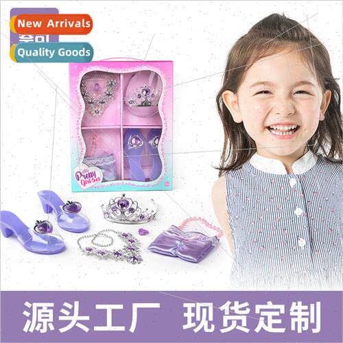 Girls jewelry toys play house fashion crown necklace bracele