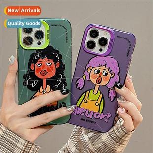 girl black iPhone 适用 cute ugly leather cartoon Quirky