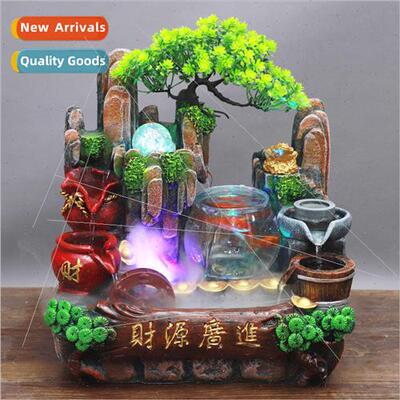 Alpine waterwheel feng shui wheel wealth fish tank wigwam ru
