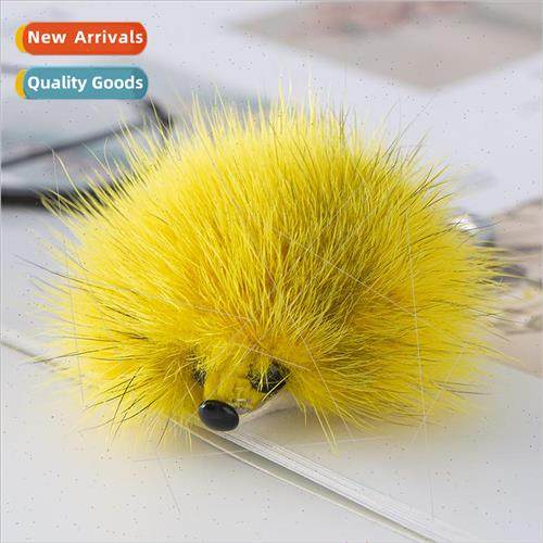 Clashing gradient color plush fried fox keychain charm penda