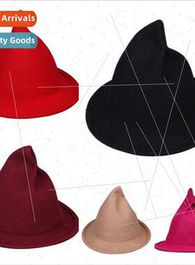 Fall and winter with Korea real cashmere bowler hat witch po