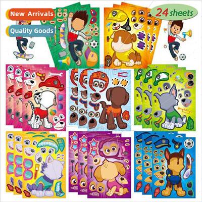 Childrens cartoon dog woof woof puzzle stickers stickers ani