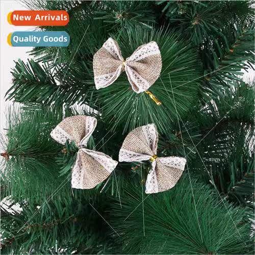 2023 new imitation linen Christmas decorative ribbon can do