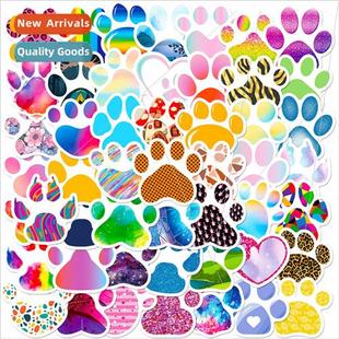 50 Cute Fun Paw Prints Kids Stickers Animal Paw Paw Notebook