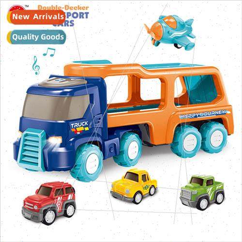 Childrens toys sound and light large inertia double-decker t