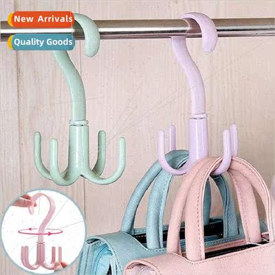 Creative multifunctional rotatable four claw hooks coat hang