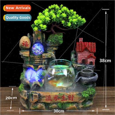 Wigwam flowing fountain transparent fish tank micro-landscap