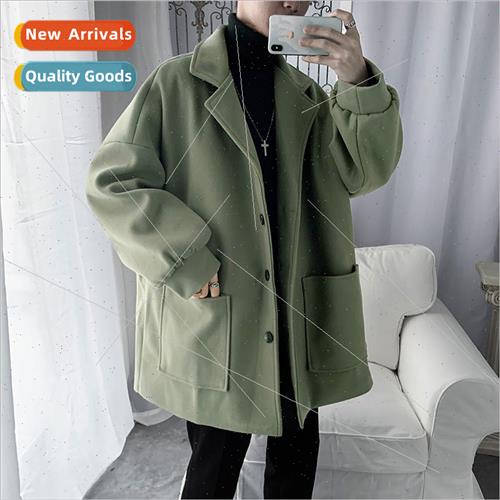 Autumn and winter ulzzang ultra-hot loose casual tweed nch c