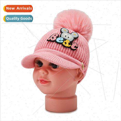 Baby fall and winter  hat winter baby knitted wool hat girls