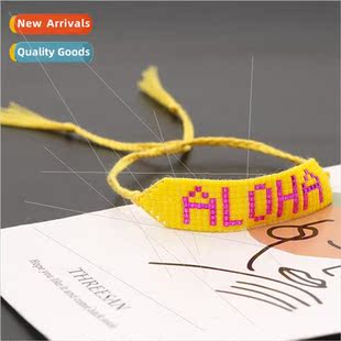 hand woven literary Beaded bohemian beads rope eth rice