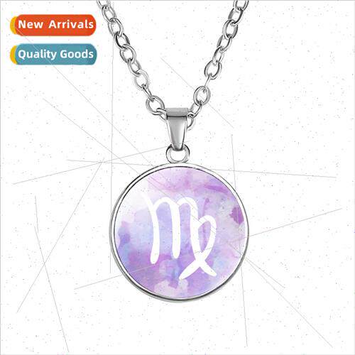 Zodiac mple Alloy Pendant Necklace Leo Taurus Gemini Virgin