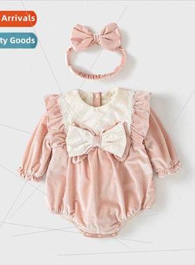 Baby Autumn and Winter Clothes female baby padded onesie pri