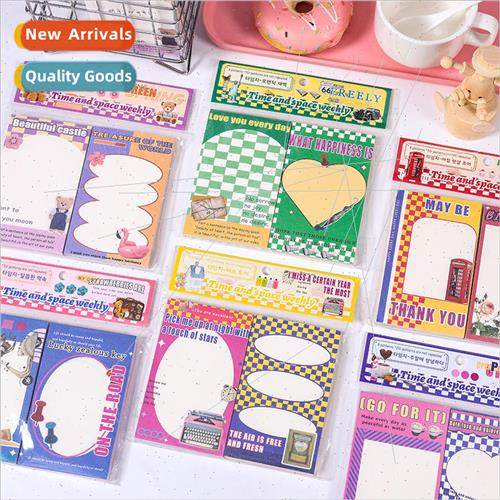 Time Weekly series note book cute handbook -adhesive sticky