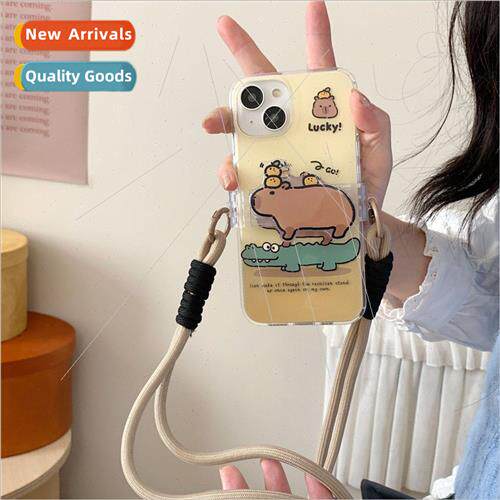 Cartoon water dolphin crocodile iPhone 14ProMax back clip la
