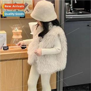 vest padded hair new hundr fox girls imitation The thickened
