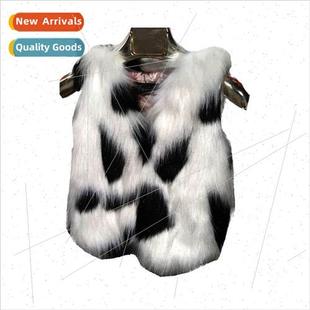 fur single breasted 2022 cardigan faux winter childrens vest