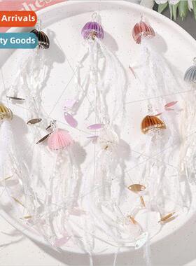 che design tassel feather jellyfish earrings pendant diy han