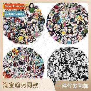 ghosts graffiti flat 100 wate suitcase anime car stickers