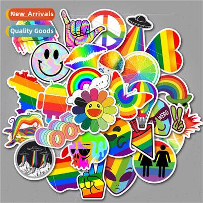 50 -repeating colorful cool luggage stickers waterproof pers