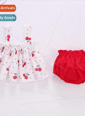 2023 Baby Summer Skirt Vest Set Female Baby Clothes 0-2 year
