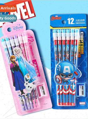 12pcs Big Leather Tip Pencils 适用 Students Drawing and Writ