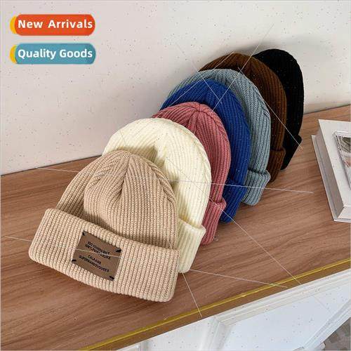Hat winter Korea patch couple knitted hat female cute Japane