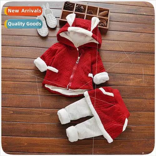 Autumn and winter childrens hooded padded suit small girls K