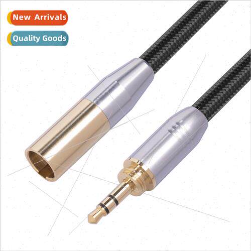 Gold-plated head external thread 3.5mm male to MINI XLR 3Pin