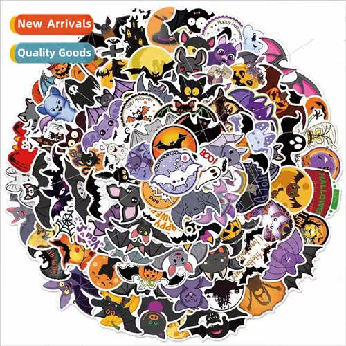 Halloween Stickers Pumpkin Bat 100 Scary Party Waterproof gg