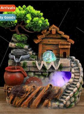 House wigwam flowing fountain ornament indoor water feature
