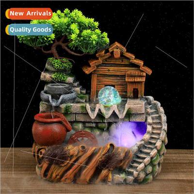 House wigwam flowing fountain ornament indoor water feature