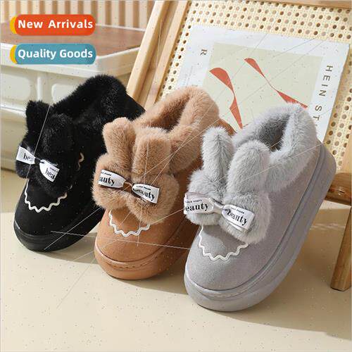 Womens package heel cotton slippers winter new outside wear
