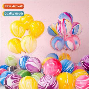 marble texture balloon inch birthd feature onyx cloud new