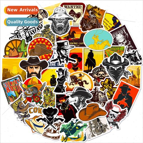50 pcs of western elements series immediately death stickers
