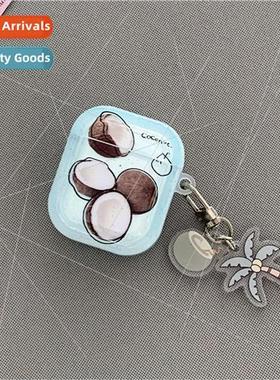 Summer blue background coconut Apple 1/2 generation hang tag
