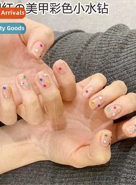 New phantom drill nail jewelry small round flat rhinestone c