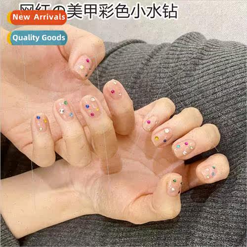 New phantom drill nail jewelry small round flat rhinestone c