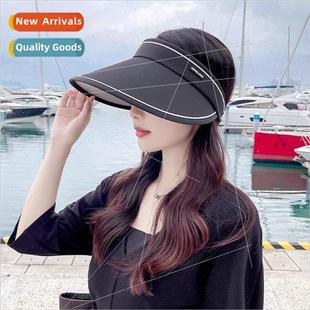 summer female large brim topless Sun sunscreen hat