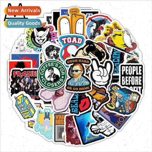 50 humorous cartoon stickers laptop dead fly scooter guitar