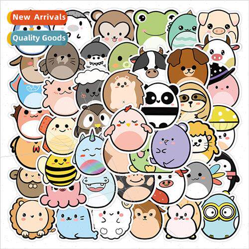 50 not fall down animal stickers cute hedgehog panda bee dec