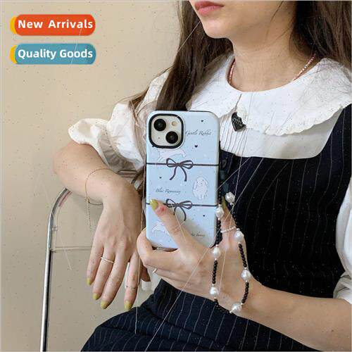 Korean  ins ribbon bow bunny 适用 iPhone 14 phone case 13Pro