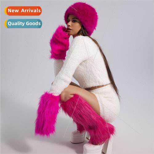 Touchable gloves fashion imitation fur fur wrist guards wome