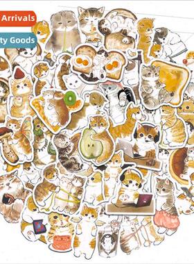 50 pcs of ink cat stickers cat stickers notebook handbook sk