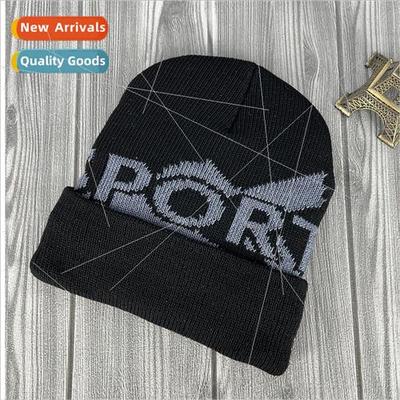 Winter mens knitted cap padded thickened cold warm wool hat