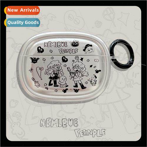 Cartoon Graffiti Girl 适用 AirPods3 Generation Wireless Blue