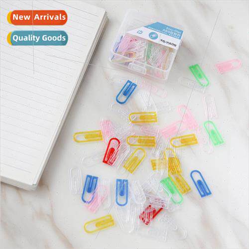 Plastic paper clips office school supplies colorful student