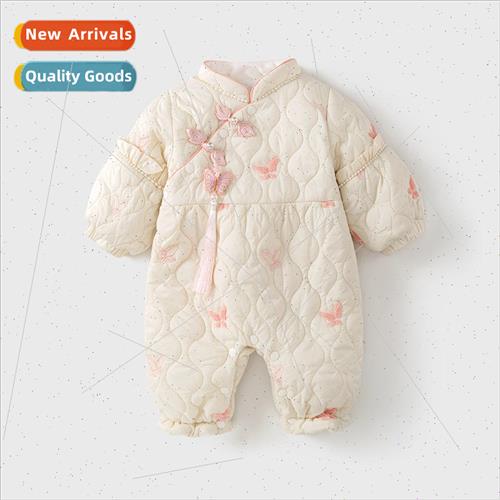 Baby winter onesie female baby Chinese  cotton hajacket newb