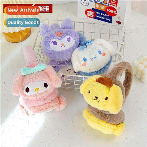 Childrens warm ear muffs girls cute plush winter cold anti-f
